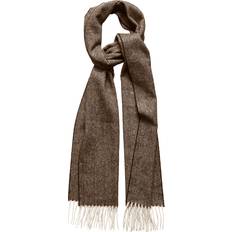 Eton Dame Tøj Eton Brown Herringbone Wool Scarf Halstørklæder hos Magasin Brun