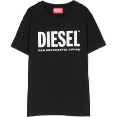 Diesel Drenge Børnetøj Diesel Kids logo-print cotton T-shirt kids Cotton yrs Black