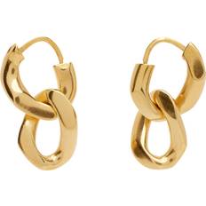 Maison Margiela Gold Curb Chain Earrings 950 Yellow gold plat UNI