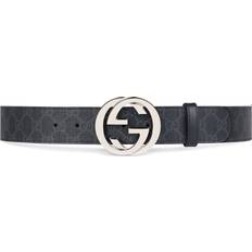 Gucci Herre Tøj Gucci GG Supreme Belt with Buckle - Black/Grey