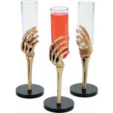 Horror-Shop Skeletthand Sektglas small Kelch für Halloween
