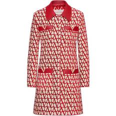 Valentino Frakker Valentino TOILE ICONOGRAPHE COAT Wo BEIGE/RED