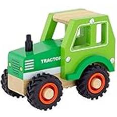 Traktorer Ulysse Legetøjsbil i træ med gummihjul Traktor grøn