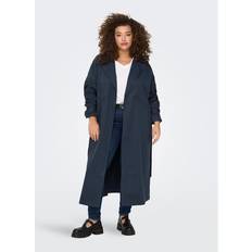 48 - Dame - S - Trenchcoats Frakker ONLY Carmakoma Übergangsmantel 15282597 Blau Regular Fit 50_52