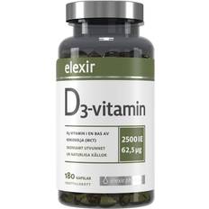 Elexir Pharma Vitaminer & Mineraler Elexir Pharma D3-Vitamin 2500 IE 180 stk