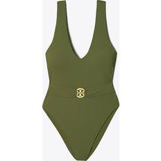Tory Burch Badedragter Tory Burch Miller belted swimsuit green