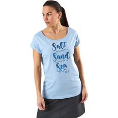 Jack Wolfskin T-shirts Jack Wolfskin Salt Sand Sea Tee Blue, Female, Tøj, T-shirt, Blå