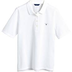Gant Slids T-shirts & Toppe Gant Damen, Shirt, Poloshirt kurzarm, Weiss