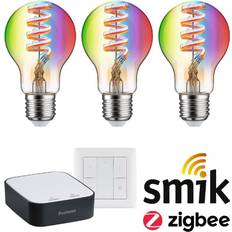 Paulmann bundle smart home zigbee gateway schalter 4 rgbw led-spots gu10 Schwarz