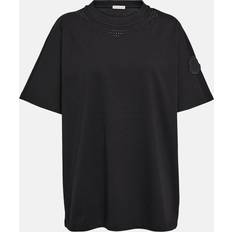Moncler T-shirts Moncler Crystal-embellished cotton T-shirt black