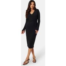 Bubbleroom Marielia rib dress Black