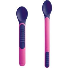 Mam Børnebestik Mam Feeding Spoons & Cover teske 6m Violet 2 stk