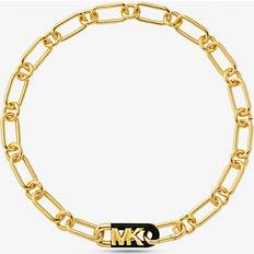 Smykker Michael Kors MK Precious Metal-Plated Brass and Acetate Empire Logo Chain Necklace Gold