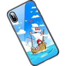 Rock Lilla Mobiltilbehør Rock iPhone XS Max Bear Pirate Ship Cover m. Glas Bagside