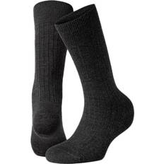 Panos Emporio Strømper Panos Emporio Strømper 2P Premium Mercerized Wool Rib Socks Antracit One Herre