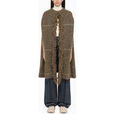 Bomuld Ponchos & Kapper Stella McCartney Tweed Knit Cape Coat, Woman, Brown, Brown