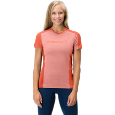 Norrøna Dame Tøj Norrøna Women's Falketind Equaliser Merino T-Shirt, XS, Peach Amber/Orange Alert