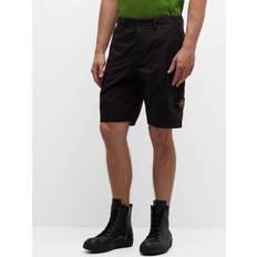 Stone Island Shorts Stone Island Cotton-blend canvas Bermuda shorts black