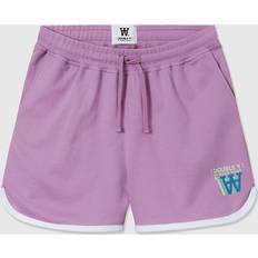 Wood Wood Bukser & Shorts Wood Wood Tia Stacked Logo Retro Shorts, Rosy Lavender