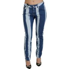 Dolce & Gabbana Dame - W29 Jeans Dolce & Gabbana Cobalt Blue Stripes Skinny Denim Cotton Jeans IT42