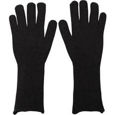 Dolce & Gabbana Handsker & Vanter Dolce & Gabbana Black Cashmere Silk Hands Mitten Mens Gloves