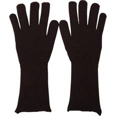 Dolce & Gabbana Handsker & Vanter Dolce & Gabbana Brown Cashmere Silk Hands Mitten Mens Gloves
