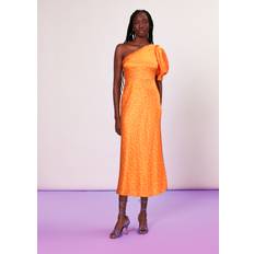 Whistles Dame Tøj Whistles Women's One Shoulder Sally Dress Orange/Multi