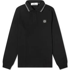 Stone Island T-shirts & Toppe Stone Island Men's Long Sleeve Patch Polo Black Black