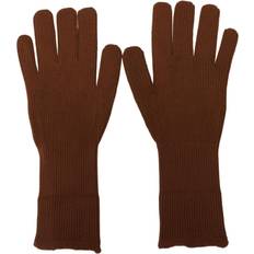 Dolce & Gabbana Handsker & Vanter Dolce & Gabbana Brown Cashmere Knitted Hands Mitten Mens Gloves
