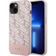Guess Apple iPhone 15 Mobilcovers Guess iPhone 15 G Cube Mag-etui lyserød