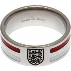 England Football Gifts Stainless Steel Striped Ring