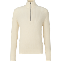 Bogner XL Tøj Bogner Darvin Half-zip knitted pullover for men Off-white