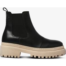 Duffy Dame Chelsea boots Duffy Chelseaboot læder Sort