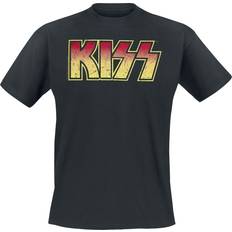 Kiss S T-shirts & Toppe Kiss Distressed Logo T-Shirt black