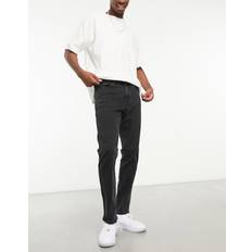 New Look Bukser & Shorts New Look – Svarta smala jeans med tvättad finish-Svart/a