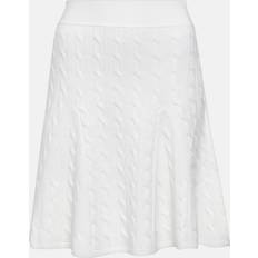 Polo Ralph Lauren Dame Nederdele Polo Ralph Lauren Cable-knit wool and silk miniskirt neutrals