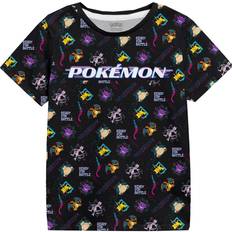 Pokémon Børnetøj Pokémon gaming T-shirt Børn Distortion till Unisex sort