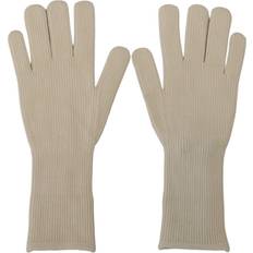 Dolce & Gabbana Handsker & Vanter Dolce & Gabbana White Cashmere Knitted Hands Mitten Mens Gloves