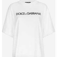 Dolce & Gabbana Løs Tøj Dolce & Gabbana Short-sleeved cotton T-shirt with lettering