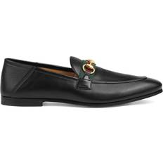 Gucci Lave sko Gucci Men's Leather Horsebit Loafer With Web, Black, Leather