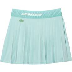 Lacoste Dame Tøj Lacoste Pleated Skirt Light Green/Yellow
