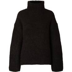 Selected High Neck Pullover - Black