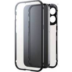 BLACK ROCK Hvid Mobiltilbehør BLACK ROCK 360° Glass Cover Apple iPhone 15 Pro Sort