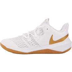44 - Unisex Ketchersportsko Nike Hyperspeed Court Indoor White/mtlc Gold, Sko, Træningssko, volleyball