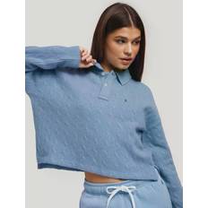 Polo Ralph Lauren Dame - S - Striktrøjer Sweatere Polo Ralph Lauren Cable Wool-cashmere Shirt Woman Sweater Light blue Cashmere Blue