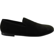 9 - Grøn - Herre Lave sko Dolce & Gabbana Green Velvet Slip On Mens Loafers Shoes EU43/US10