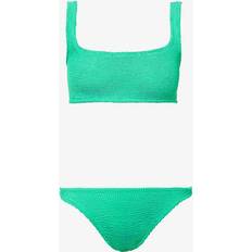 Grøn Bikinisæt Hunza G Womens Emerald Xandra Crinkle Bikini