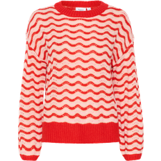 Saint Tropez Rød Sweatere Saint Tropez CrescentSZ Pullover Red