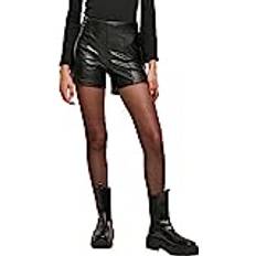 Urban Classics Dame Bukser & Shorts Urban Classics Damen Synthetic Leather Shorts, Black