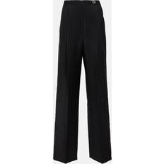 Prada Regular Black Trousers With Logo